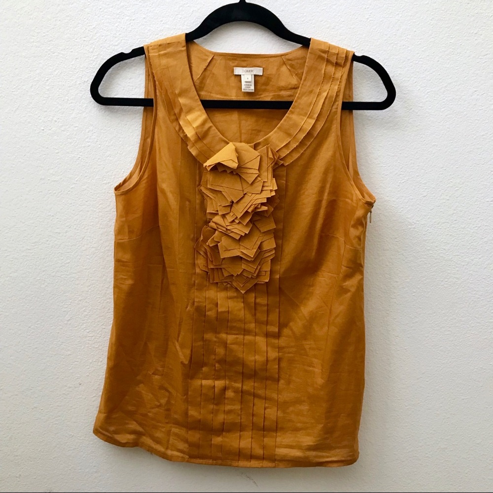 JCREW Tuxedo-front solid cotton cami